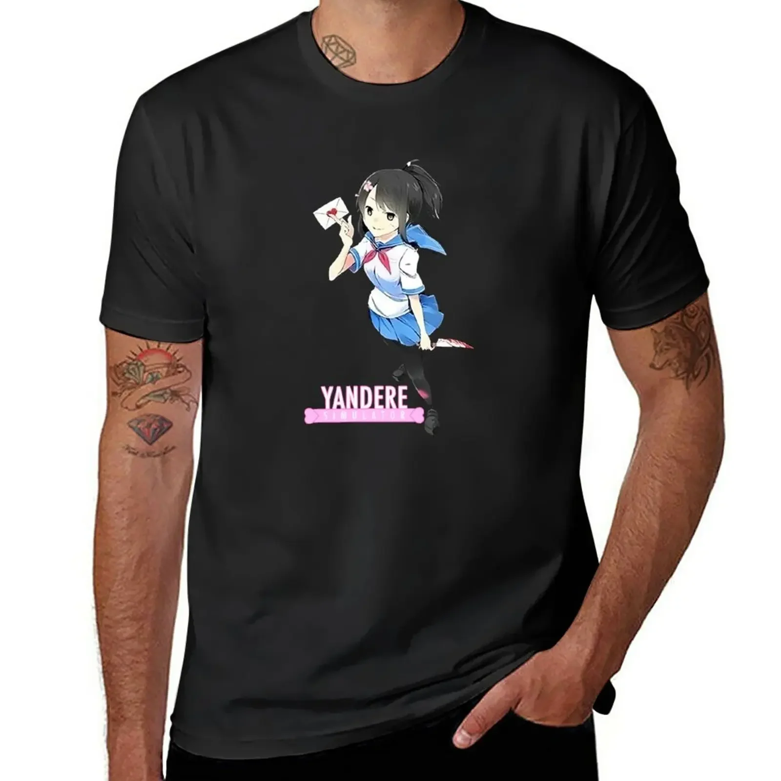 New Yandere Simulator Yandere Simulator Yandere Simulator T-Shirt custom t shirts plus size t shirts cute tops Men's clothing