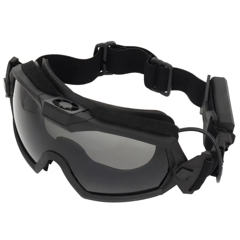 Outdoor Sports Goggles With Mini Fan Wind Sand Resistant Anti‑Fog Eyewear For Shooting Game Cycling Outdoor Activities