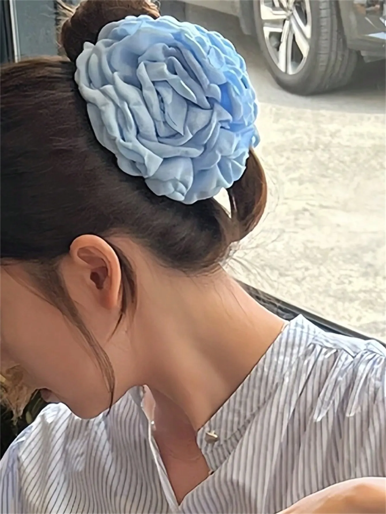 1 Women\'s summer new French elegance Flower hair claw clip back head coiffure Shark clip Claw clip Hair accessories