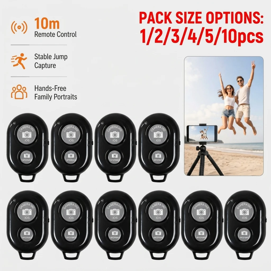 Wireless Remote Shutter Release Phone Tripod Stand Bluetooth-compatible Selfie Stick Remote Control Shutter Camera Controller