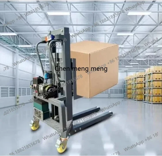 AB Hot sales 1.6m Small Forklift Small Cargo Lift Mini Stacker 300kg Portable Lithium Battery Forklift Stacker Crane Lift Truck