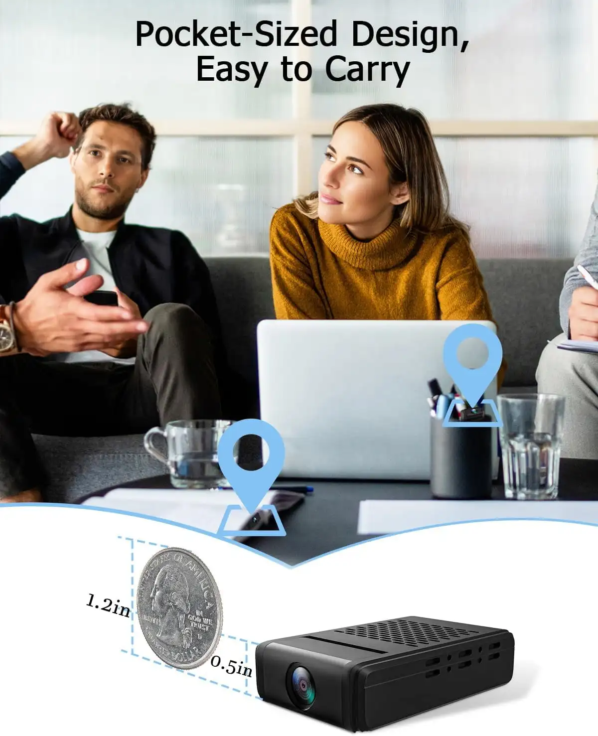 OKAM PRO1080P HD  Wifi Camera Mini Wireless Surveillance Camera 600mAh Battery Powered PIR Human Detection Security Protection view 5