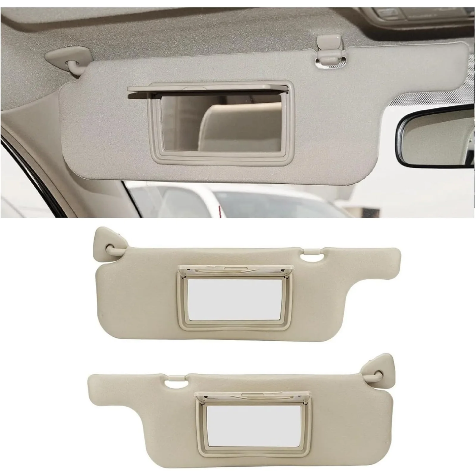 

For Toyota Corolla Car Sun Visor Left Right 2001-2004 2005 2006 2007 Makeup Mirror Sun Shielding Board Inner Front Windscreen