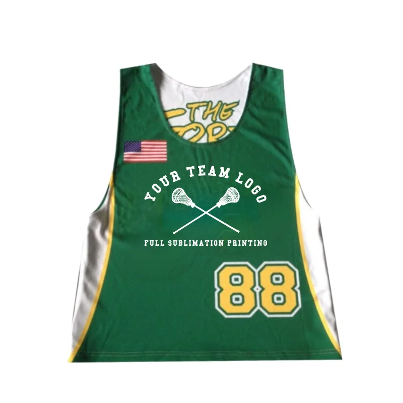 Latest Style Oem Services Top Manufacturer Lacrosse Pinnies Custom Design Private Label Outdoor Comfortable Lacrosse Pinnies