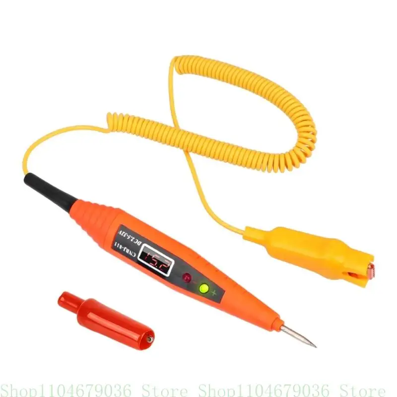 

Тестер автомобильных цепей, испытательная лампа 2,5-32 В с зажимом типа «крокодил», стальной зонд, тестер низкого напряжения автомобильных цепей