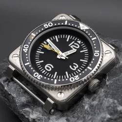 New Square Men's Watch  Stainless Steel Sapphire Glass With JAPAN NH35 NH36 Automatic Movement 10ATM Waterproof Diver Watch