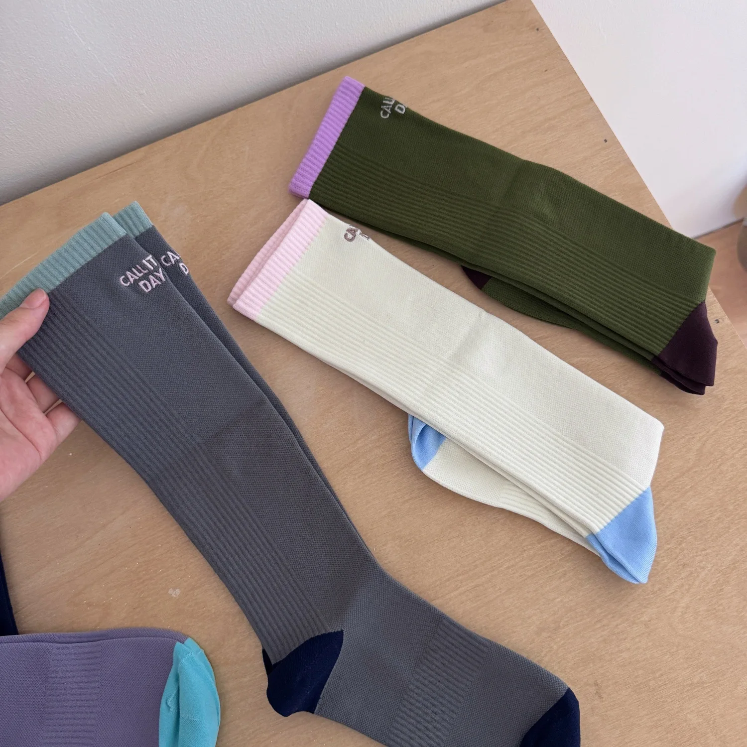 SP&CITY Letter Embroidery Pressure Sports Socks Women's Anti Slip Breathable High Tube Calf Socks Fashion Casual Boneless Socks