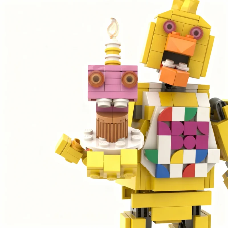 406 قطعة من مكعبات البناء على شكل شخصيات لعبة Five Nights at Freddy's، هدايا عيد الميلاد