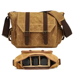 SLR Digital Camera Shoulder Crossbody Bag Outdoor Portable Waterproof And Breathable Canvas SLR Camera Bag