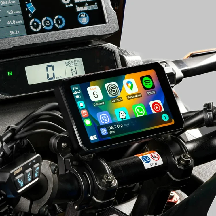 CHIGEE Aio -5lite 5 Inch 1080p Android Auto Navigation Motorcycle Carplay With Control - Image 5