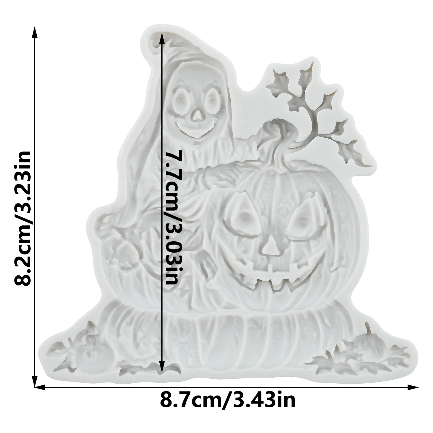 Halloween Pumpkin Silicone Molds Pumpkin Man Fondant Cake Decorating Tools Cupcake Topper Chocolate Craft Gum Paste Polymer Clay