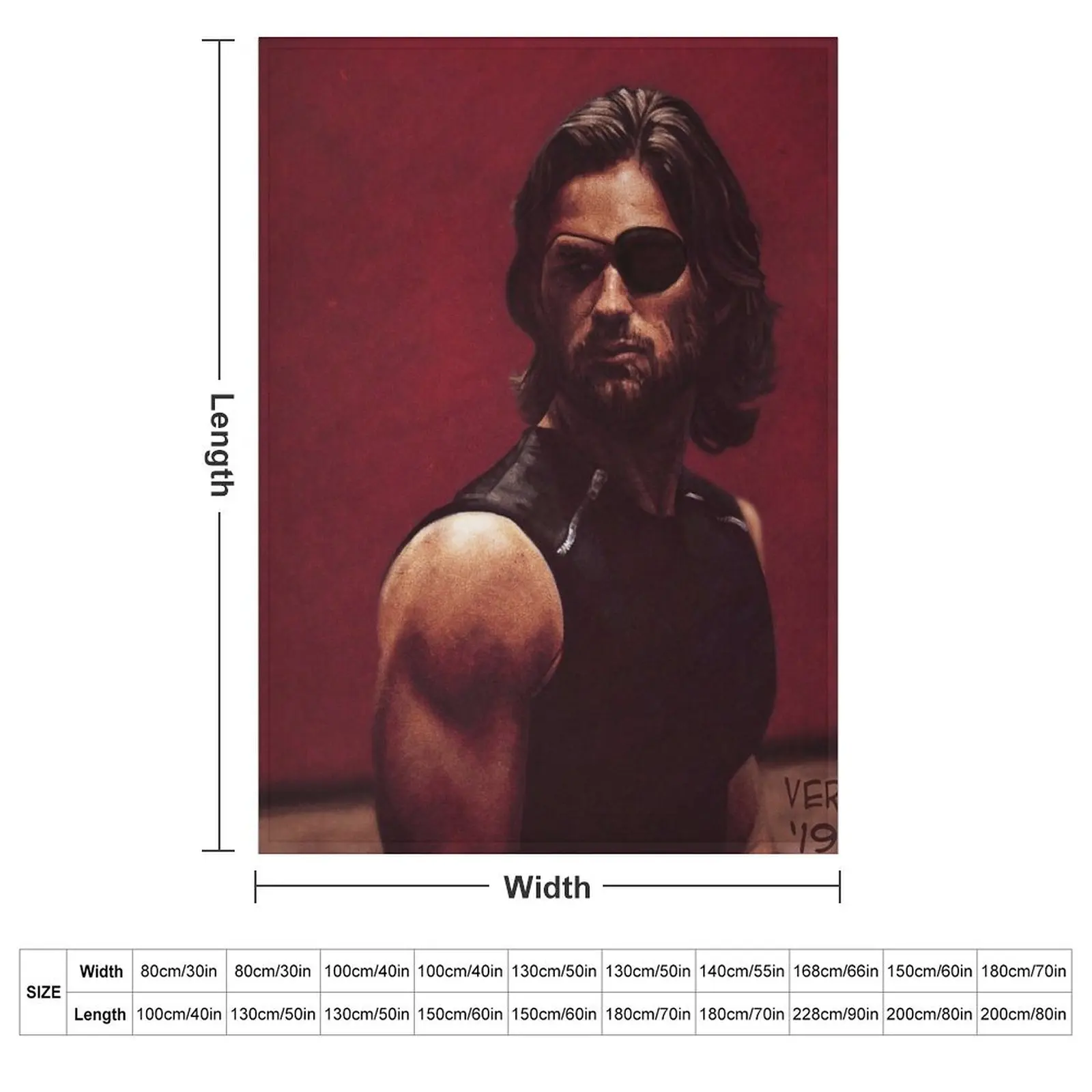 Kurt Russell Throw Blanket couch cozy soft plush fuzzy picnic outdoor blanket