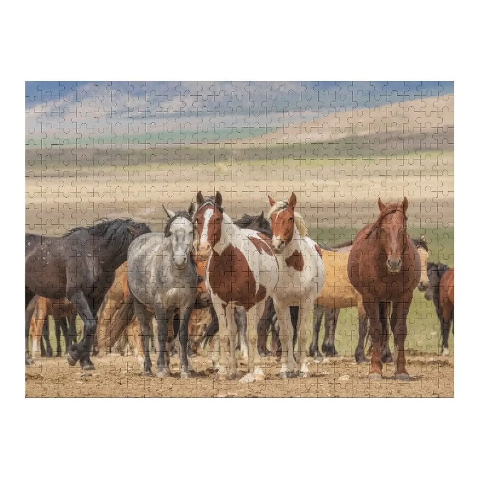 

Horses in the wild Jigsaw Puzzle Adult Wooden Diorama Accessories Customized Toys For Kids Puzzle
