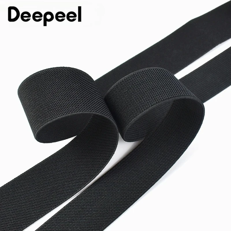 

2/5/10M 10-80mm Black Nylon Elastic Band Sewing Bra Strap Belt Sling Stretch Tape Clothes Waistband Rubber Bands DIY Accessories