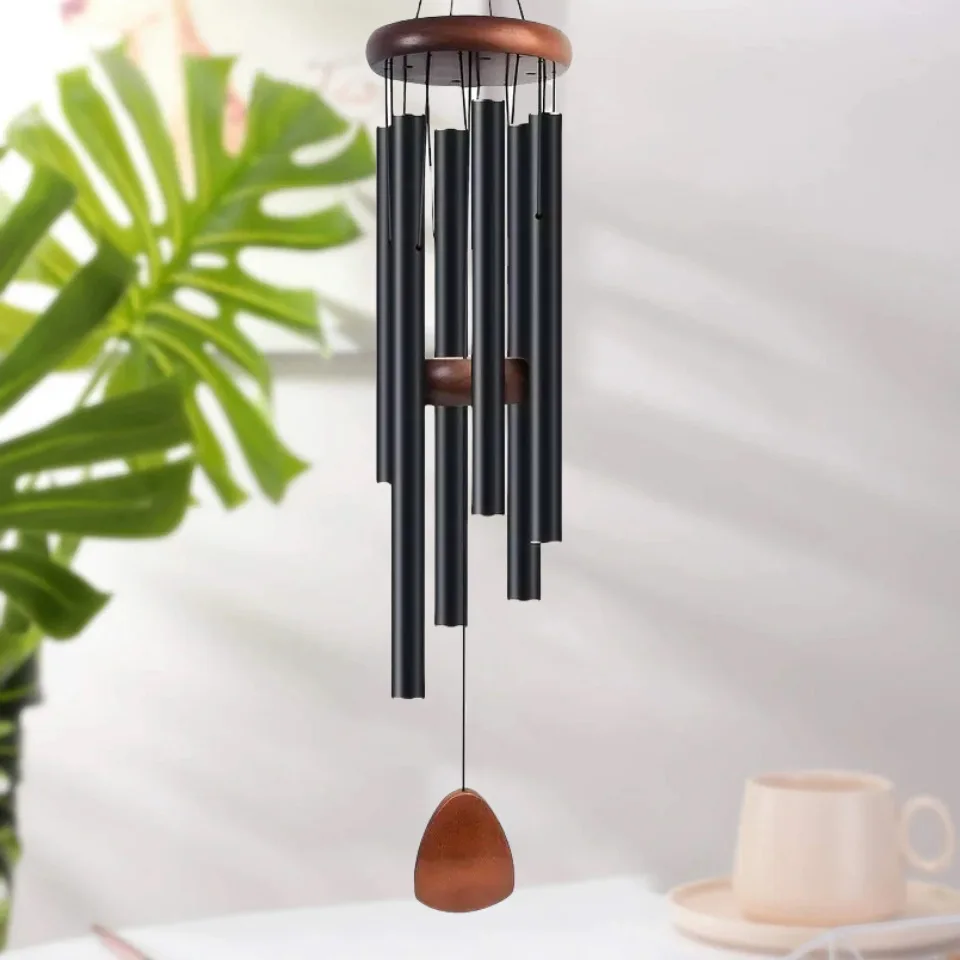 6 - Tube Vintage Aluminum Wind Chimes Metal Home Decor Hanging Decorations with Three - Color Options