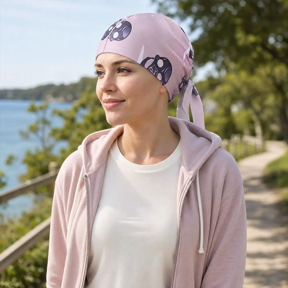 Lightweight Paisley Print Hijab Caps Breathable Adjustable Bandana Headscarf Comfortable Elastic Bandana Hat Sports