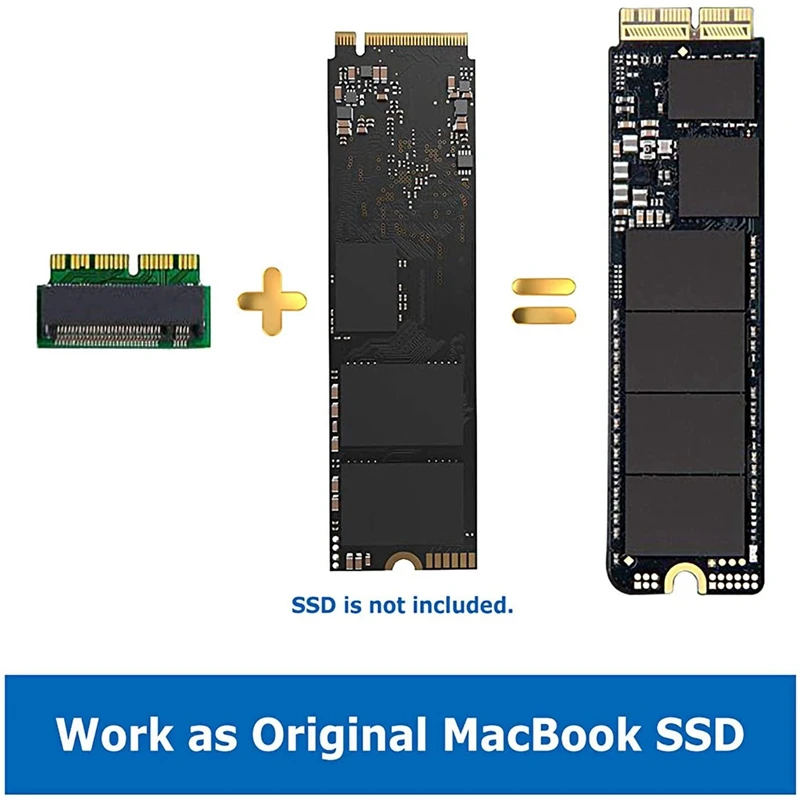 M.2 NVME SSD Convert Adapter For  Air Pro Retina Mid 2013 2014 2015 2016 2017, For A1465 A1466 A1398 A1502