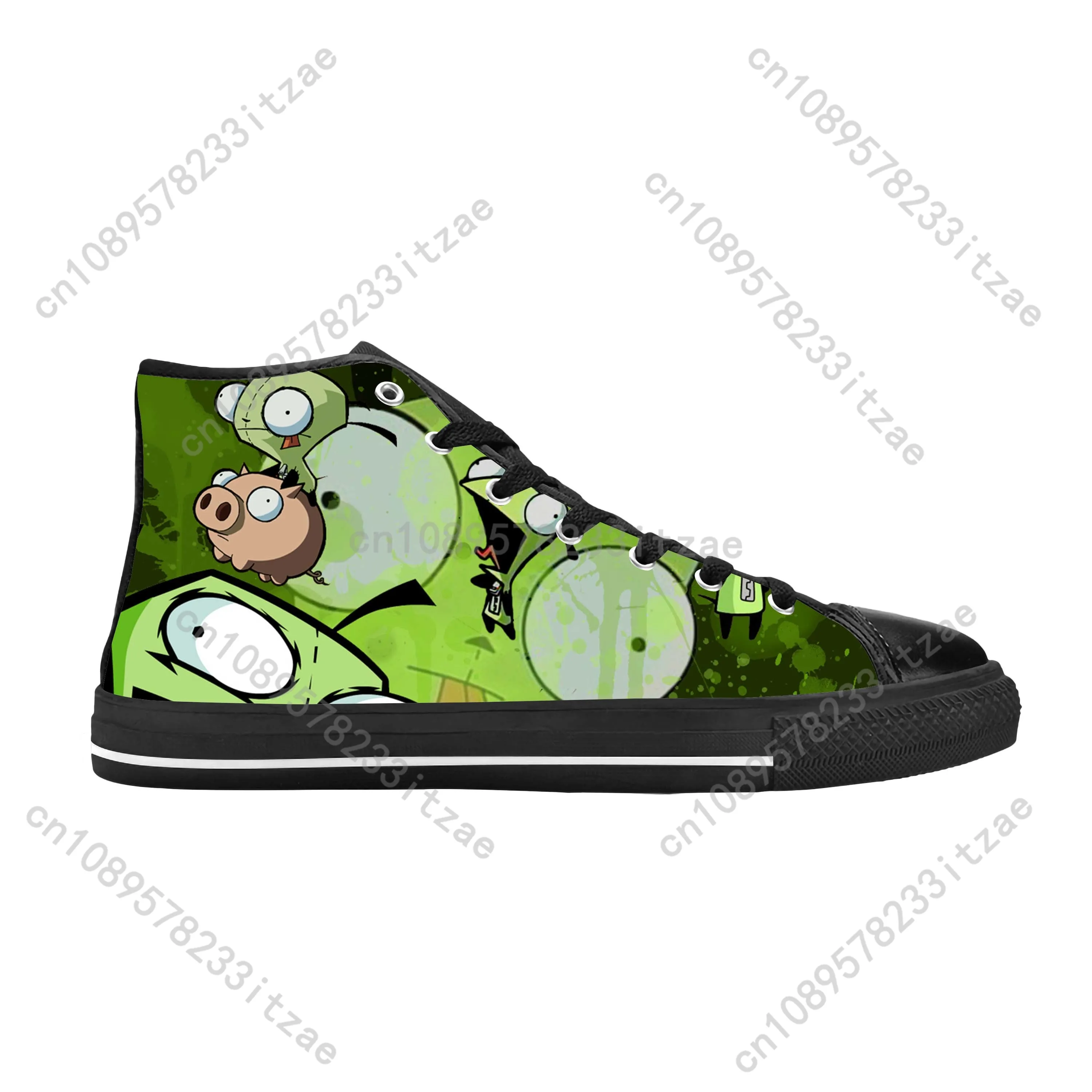 

Zim Gir Anime Cartoon Manga Comic Invader Alien Casual Cloth Shoes High Top Comfortable Breathable 3D Print Men Women Sneakers