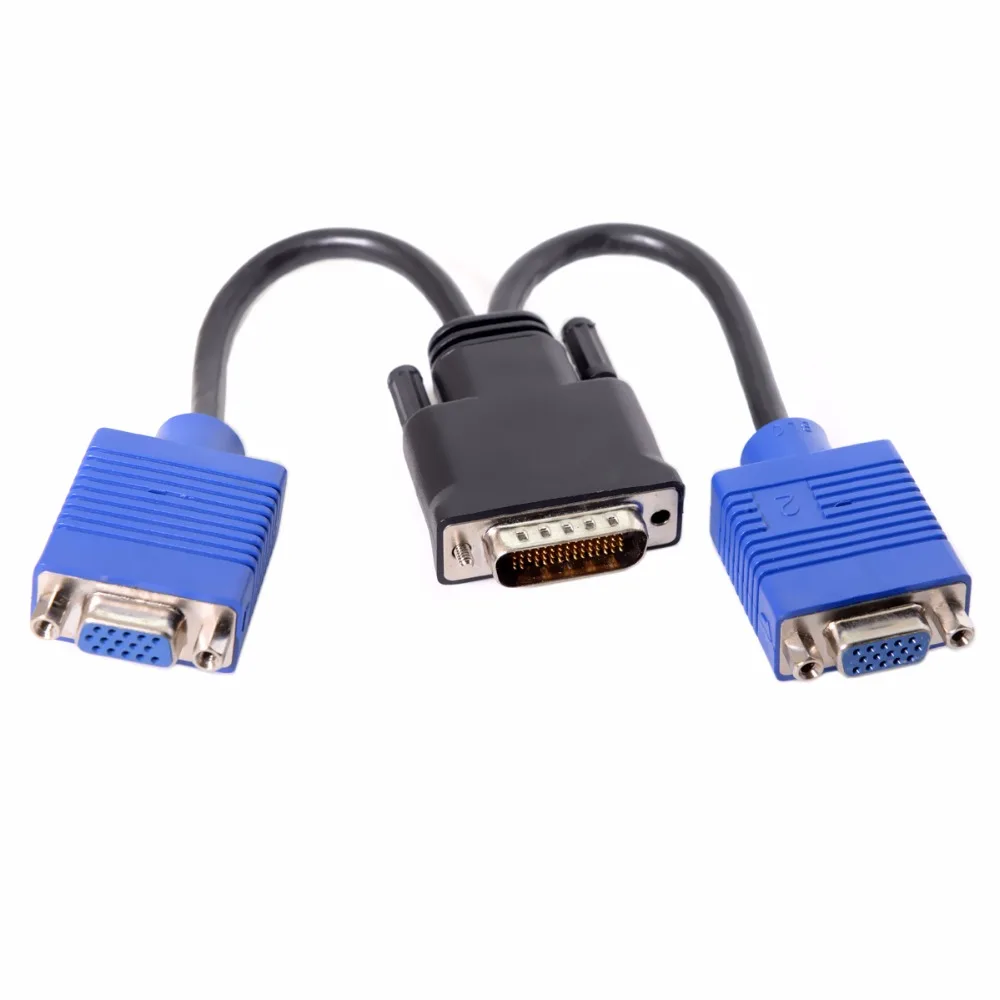 CYSM Female Splitter Extension Cable  Rgb For Pc Dual 15pin Male Graphics Card To Dms-59pin Vga
