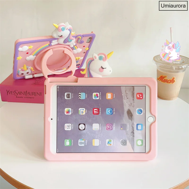 

For Xiaomi Redmi Pad 2 SE 11 8.7 Pro 12.1 Mi Pad 5 6 7 8 11.2 inch Cartoon Kids Silicon Case Hand Ring Stand Tablet Cover Funda