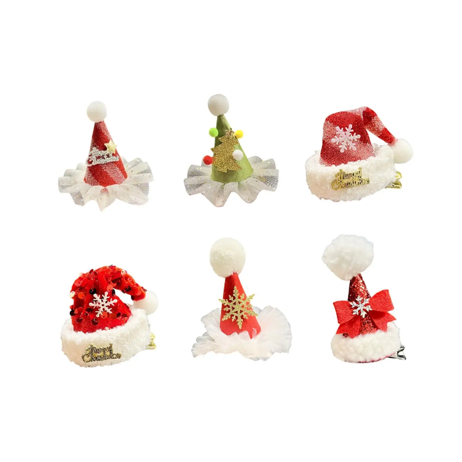 Christmas Hair Clip Fashion Side Barrette Trendy Hair Decoration for Women Holiday Dress Up