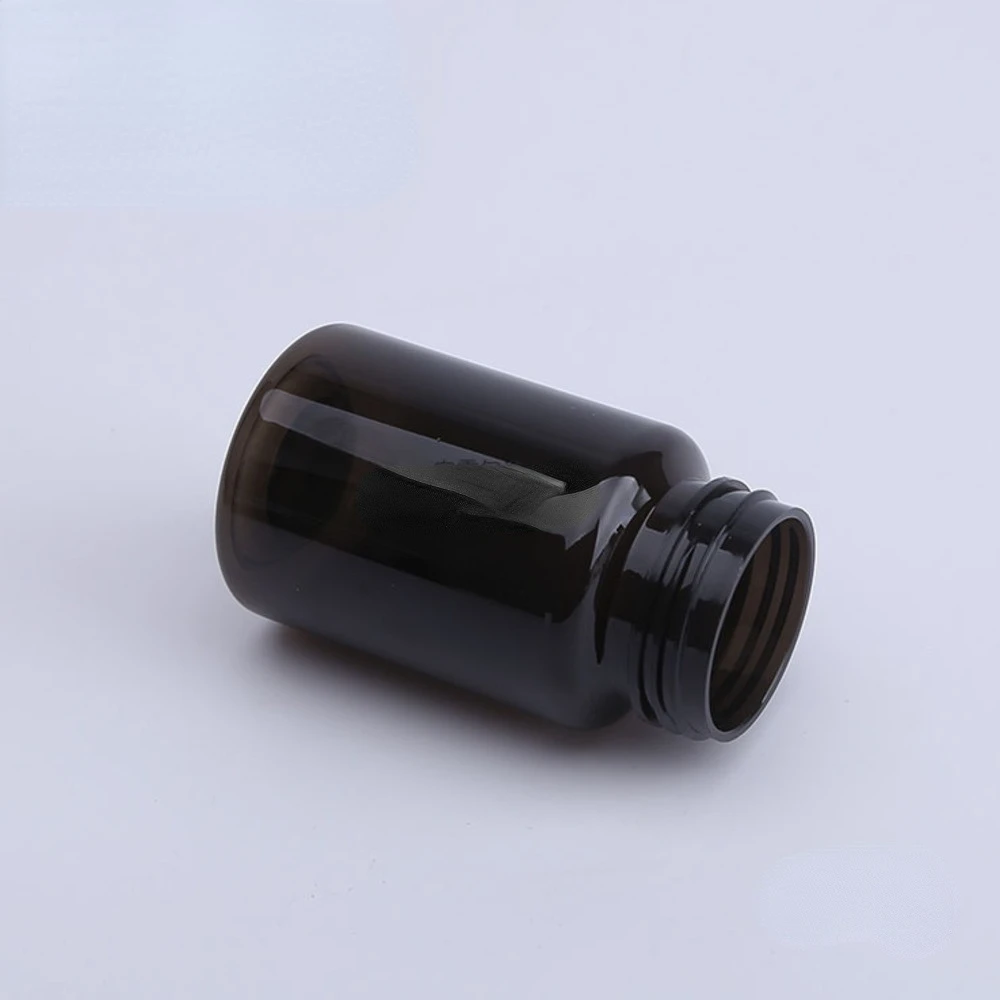 80ML 100ml 120ML 150ML Semi Transparent Black Empty Translucent Medicine Bottle High Grade Plastic Capsule 30PCS Pill Container