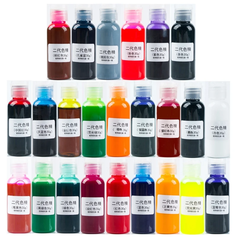 24 Colors Second-generation Crystal Drop Oily Color Essence Diy Epoxy Resin