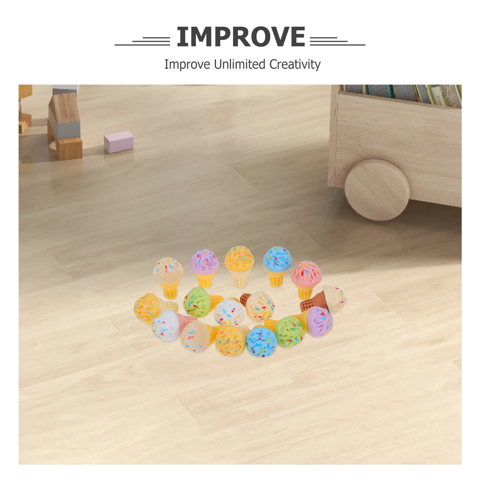 27 Stuks Mini Ijsje Hars Ambachten Realistische Fantasiespel Voedsel Set Keuken Accessoires Miniatuur Simulatie Decor