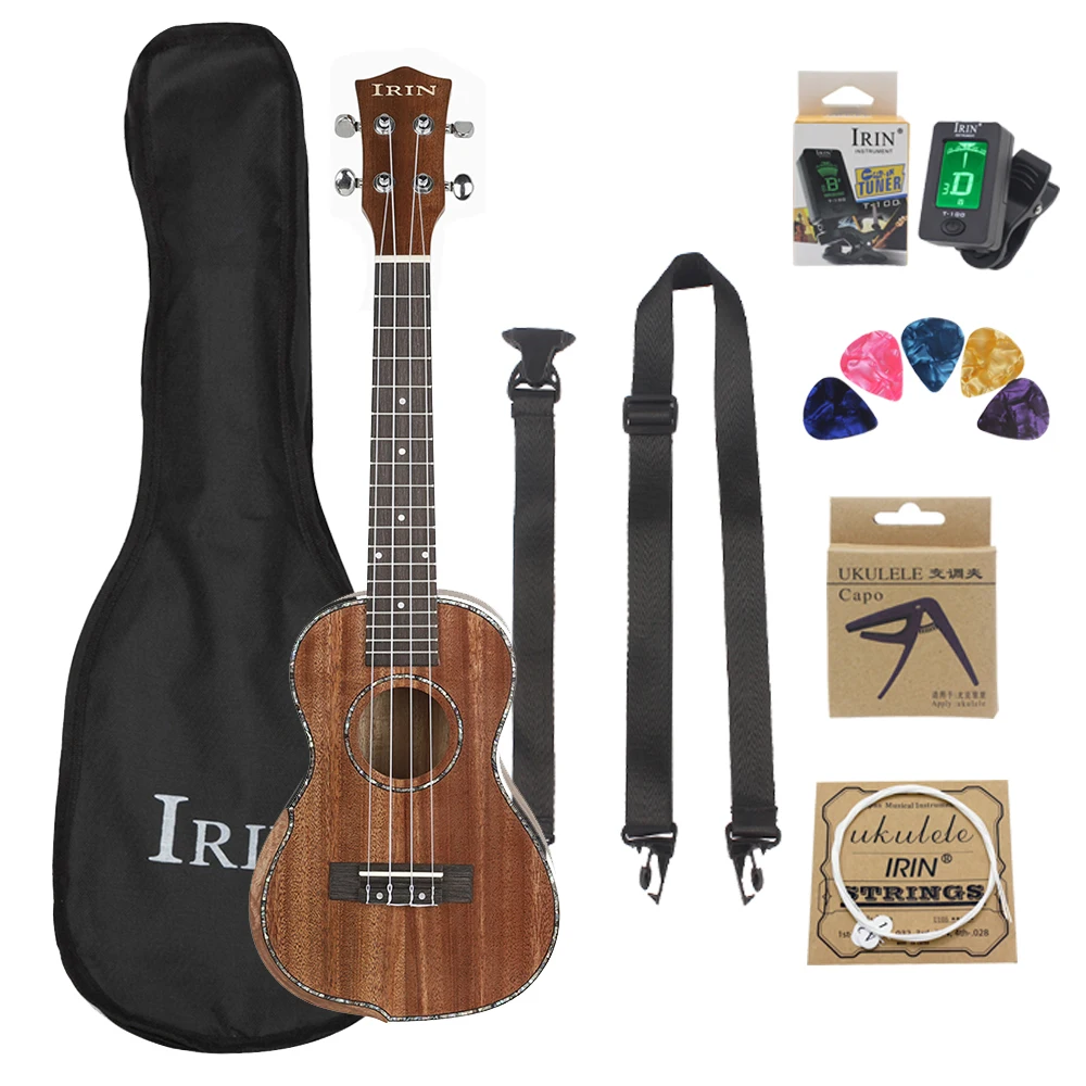 23 Inch Ukulele 4 Strings Hawaiian Guitar Mahogany Body Guitarra Ukulele With Bag Strings Tuner Capo Guitar Parts & Accessories