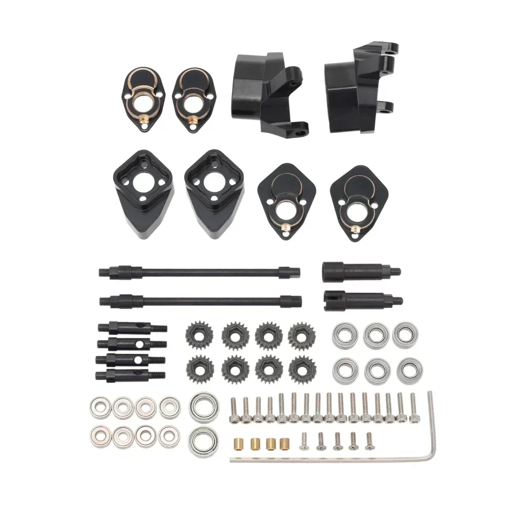 Metalowa oś przednia i tylna Modyfikuj oś portalowa High Lift Portal Upgrade Parts dla Axial SCX24 90081 C10 JEEP