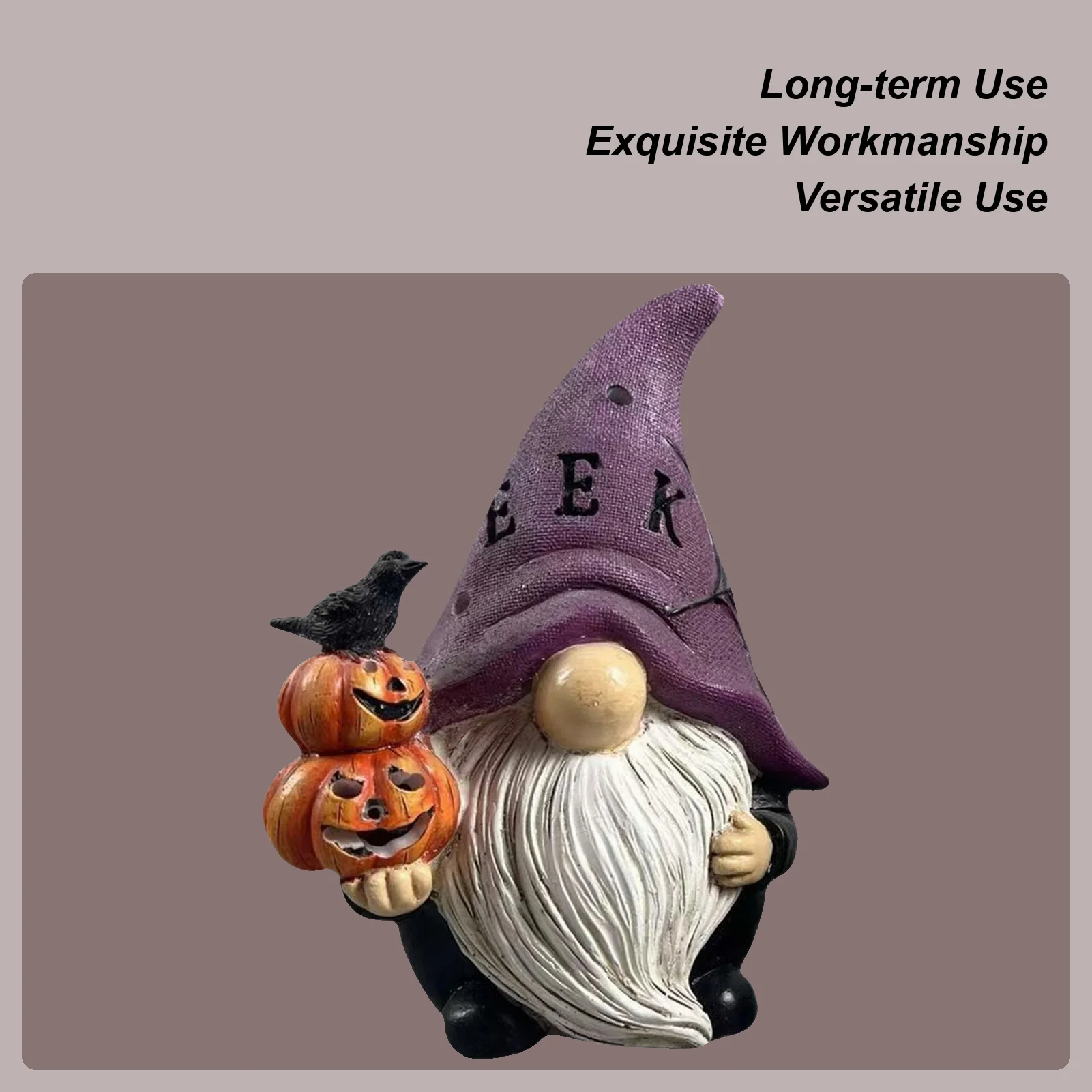 

Статуя гнома на Хэллоуин, статуя гнома из смолы, креативные милые статуи гнома, Хэллоуин, уличный ужас, карлик, старик, художественная скульптура