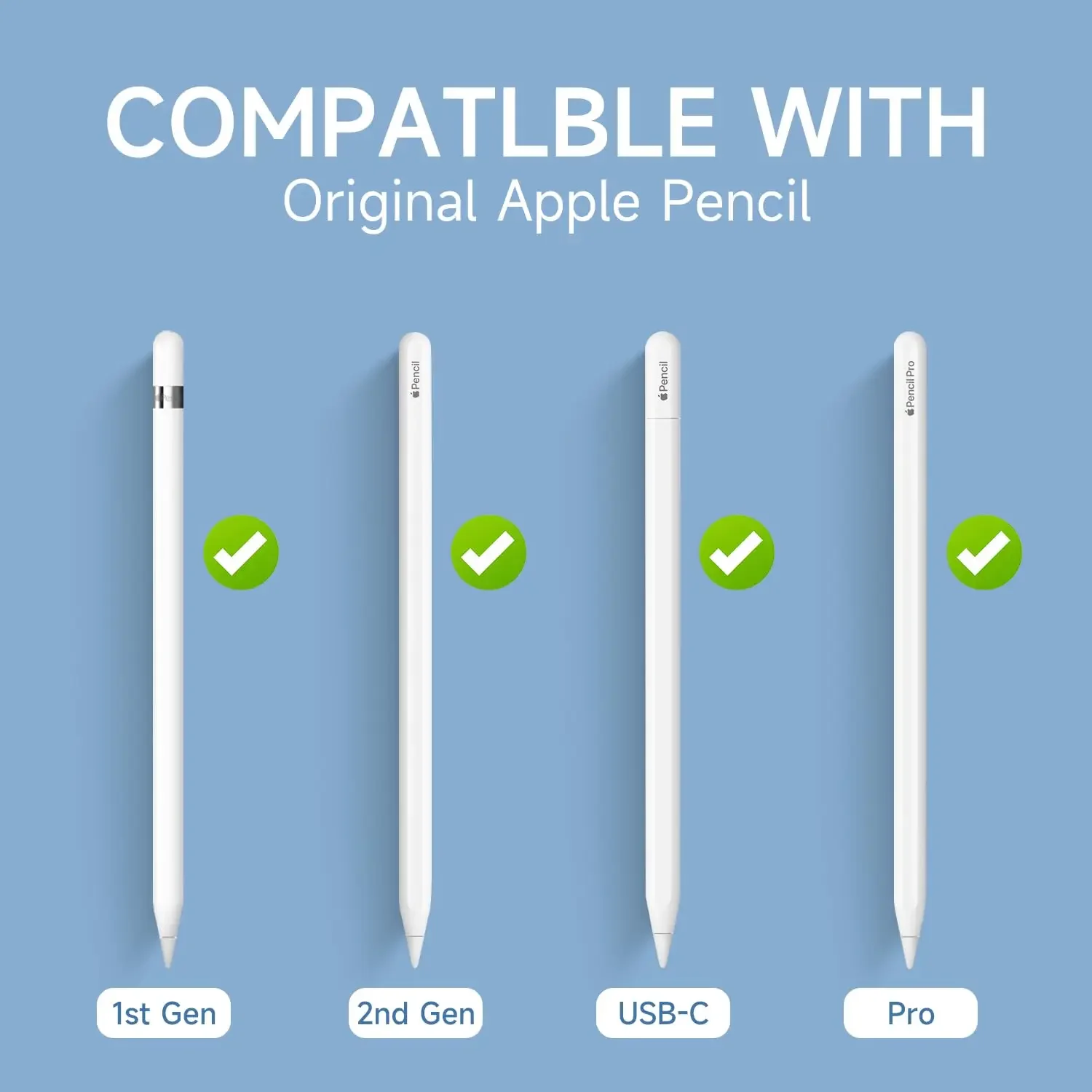 สําหรับ Apple ดินสอ Pro 6/8PCS Pen Nib สําหรับ Apple ดินสอ 1st 2nd 3rd USB-C Tip 2B 2.0 2.5 นุ่ม iPad ดินสออุปกรณ์เสริม