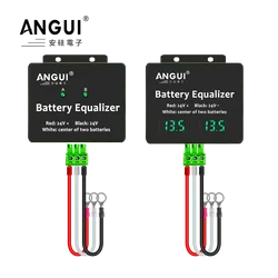 ANGUI Battery Equalizer LED Display 2 X 12V 24V FBA052S KBA052S Lead Acid Gel Batteries Series Balancer 2S Active NCM 24V 25.6V