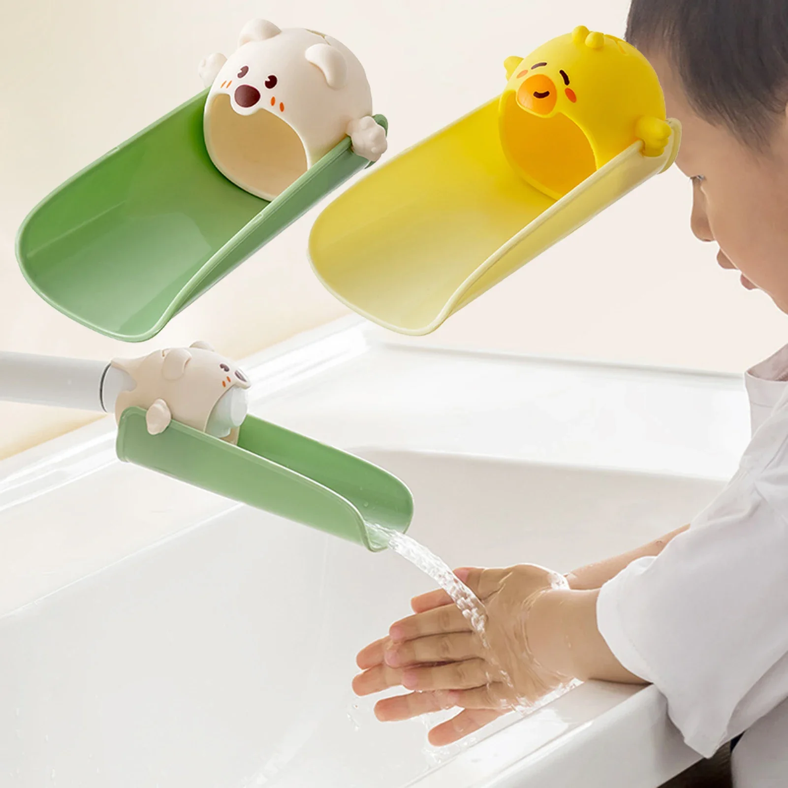 Cartoon Wasserhähne Auslauf Extender Spritzwassergeschützt Mehrzweck Spaß Baby Hand Waschen Assistent Für Küche Waschbecken Wasserhahn Zubehör