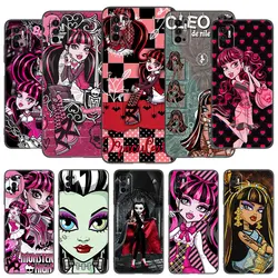 Monsters High Anime Phone Case For Xiaomi Redmi Note 7 8 9 10 11 8T 10T 9S 10S 11S 4G 11E 11T Pro 5G Soft TPU Black Cover