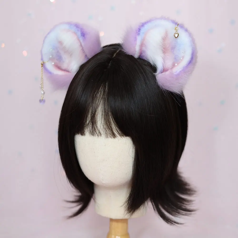 New Hand Made Work Cosplay Colour Bear Ears Headwear Earrings Hairhoop Original Headband Girl Lolita Accessories