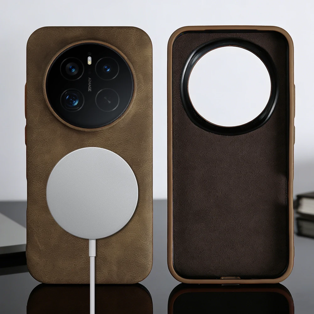 

For Magsafe Magnetic Leather Case For Honor Magic8 X9C Magic 8 Pro Air 6 5 Magic 7 Pro Magic7 lite Phone Case Back Cover Coque