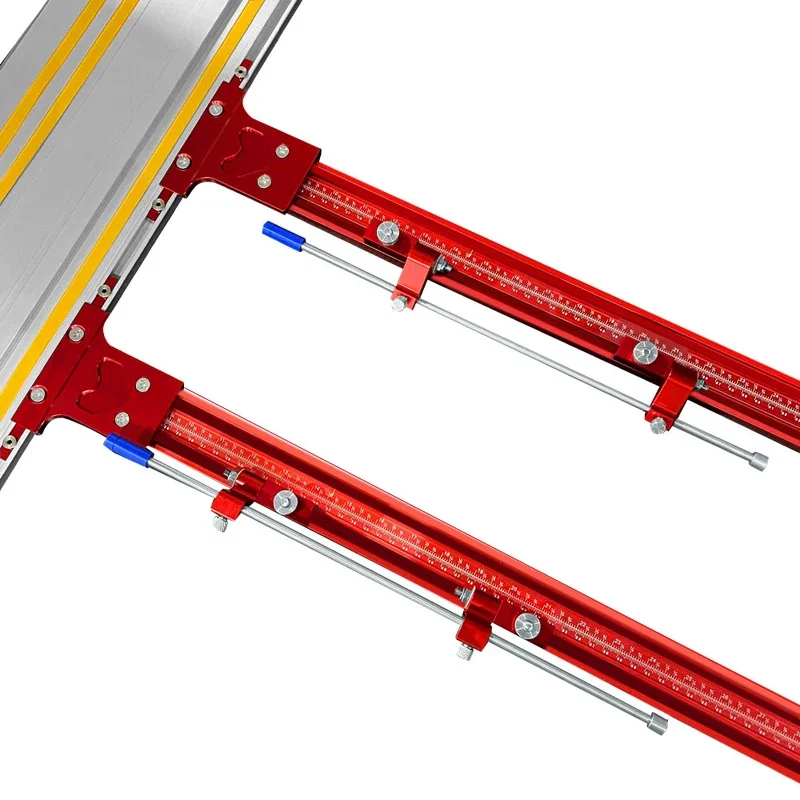 Repeat-Cutting Parallel Rail Guide System for Woodworking Circular Saw Tracks - Aluminum Alloy Track Saw Rail Angle Clamp