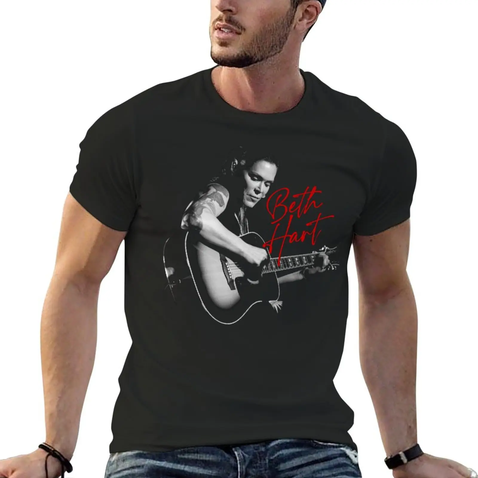 BETH HART T-shirt heavyweights vintage clothes Short sleeve tee anime clothes heavy weight t shirts for men