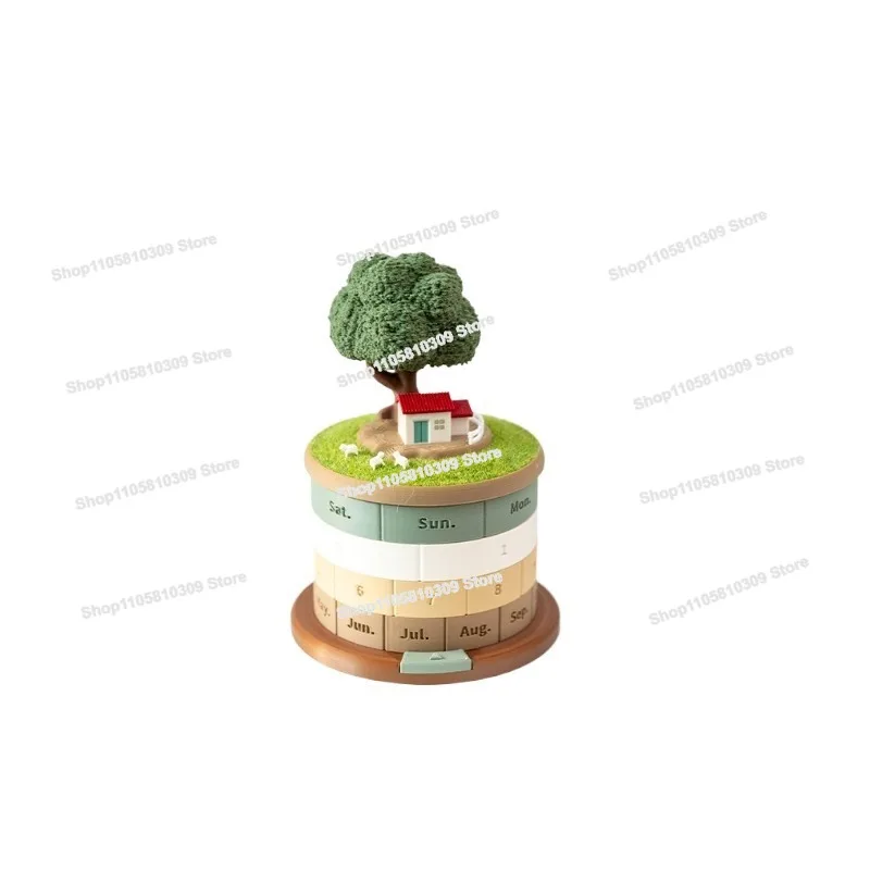 Creative decompression calendar, perpetual calendar ornament, storage small decoration, Christmas and birthday gifts