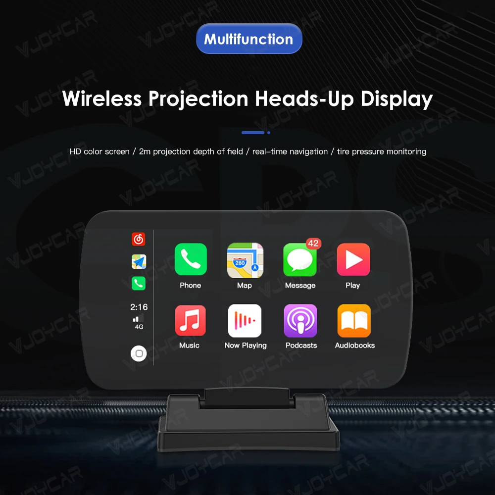 New Design Car Head Up Display Navigation System BLE H10 Free APP Google Map Carplay Android Auto Hud For Car GPS Projector - Image 2