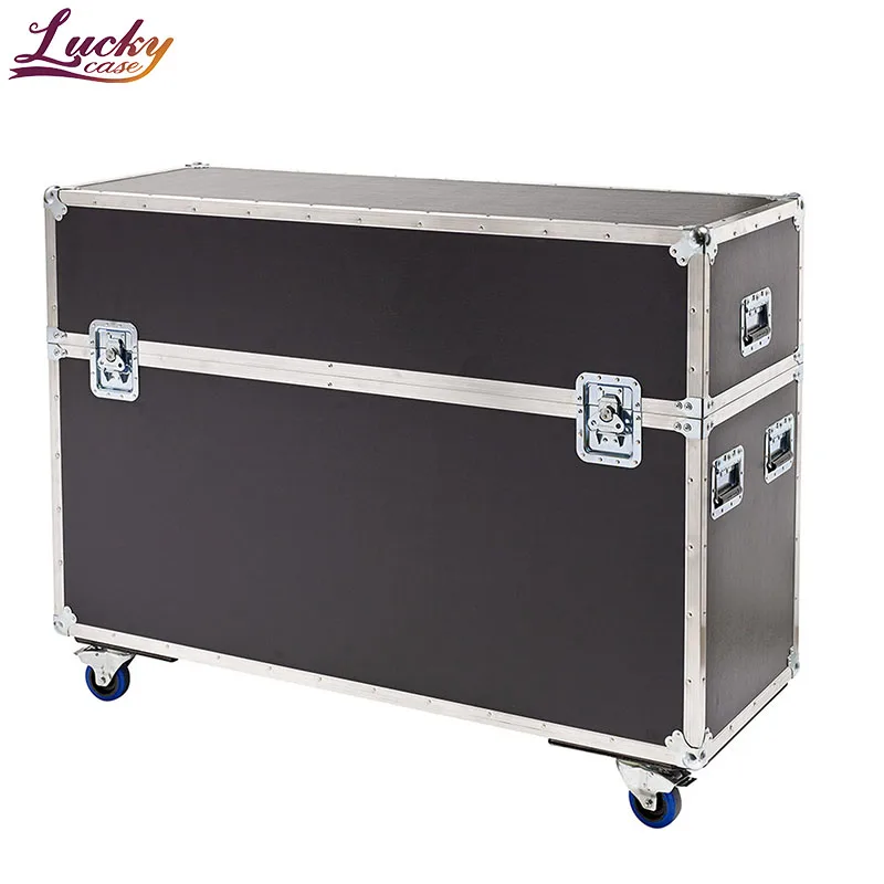Estuche de transporte para TV de 55 pulgadas con marco de aluminio, estuche de transporte para múltiples pantallas, caja de almacenamiento para transporte de pantallas planas.