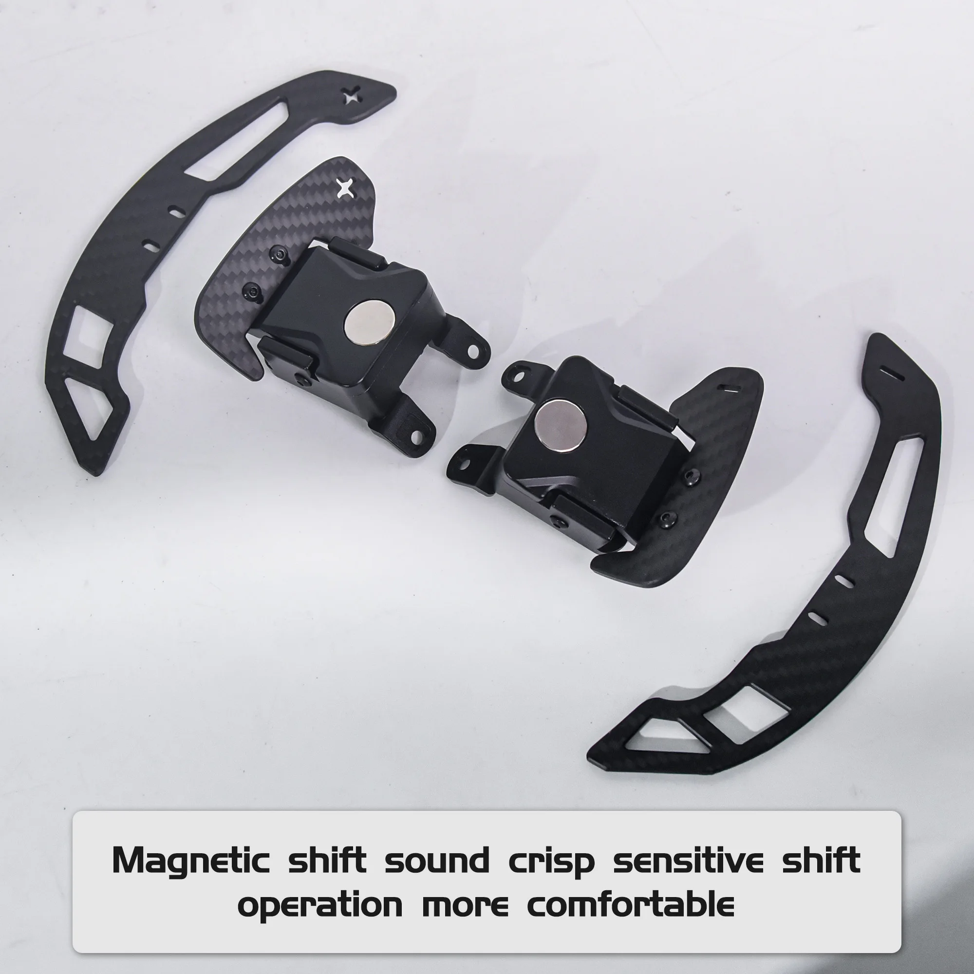 Magnetic Carbon Fiber Paddle Shifter Extensions for Cadillac CT5 CT4 XT4 2018-2024 Steering Wheel Shift Upgrade