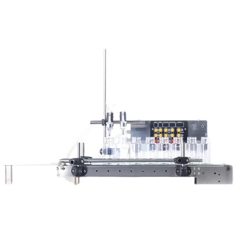 

Electric Digital Control Pump Bottle Liquid Filling Machine Small Filling Machine With Conveyor Belt