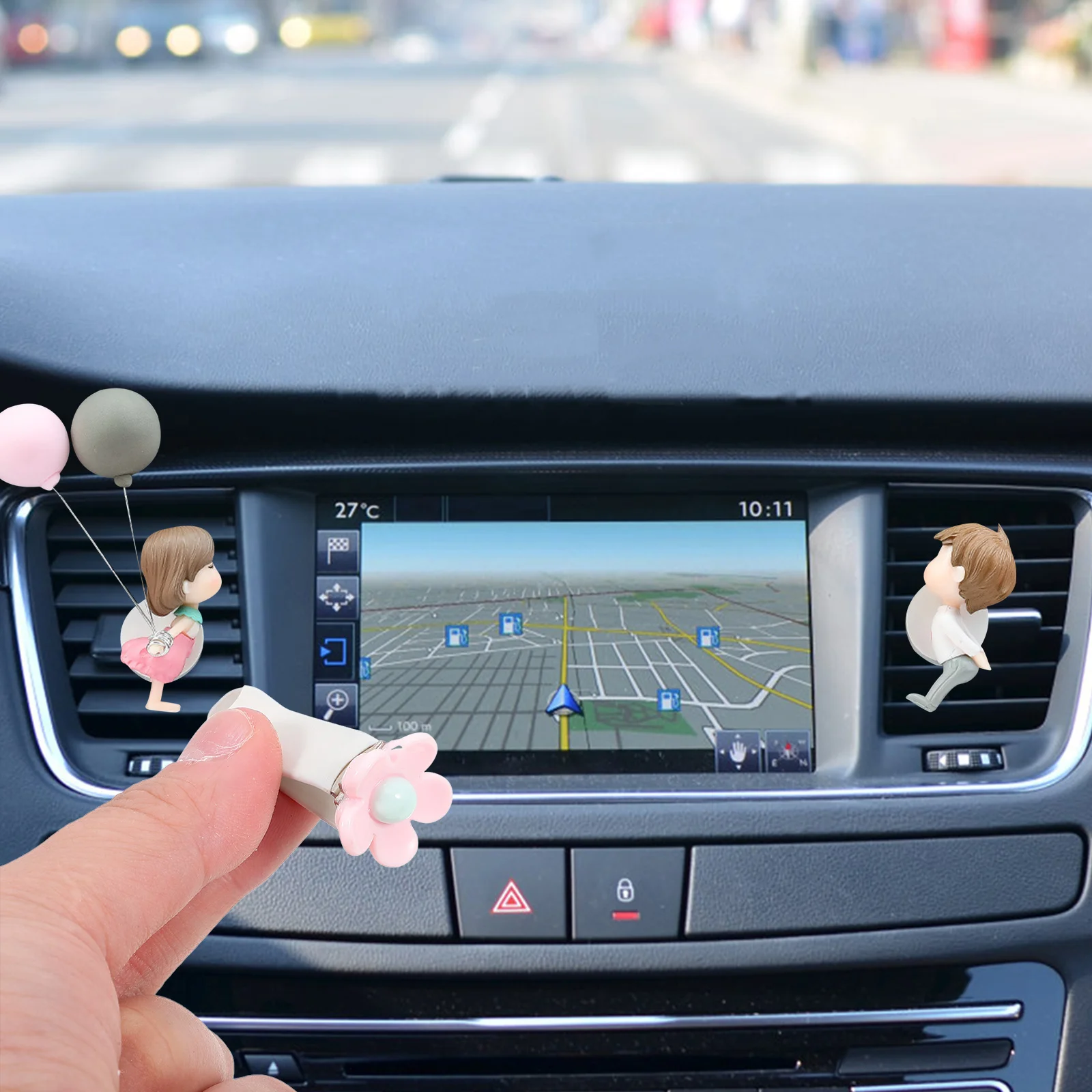 

5Pcs Car Air Freshener Clip Cute Cartoon Couple Ornaments Diverse Elements Easy to Install Interior Decoration