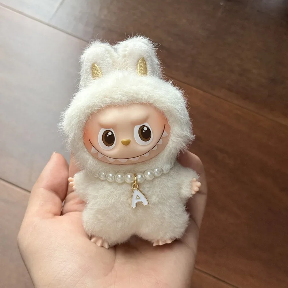 Mini Labubu Hanger Accessoires Brief Parelsnoer Voor Labubu V4 Pin voor Love Series Poppenkleertjes Accessoires