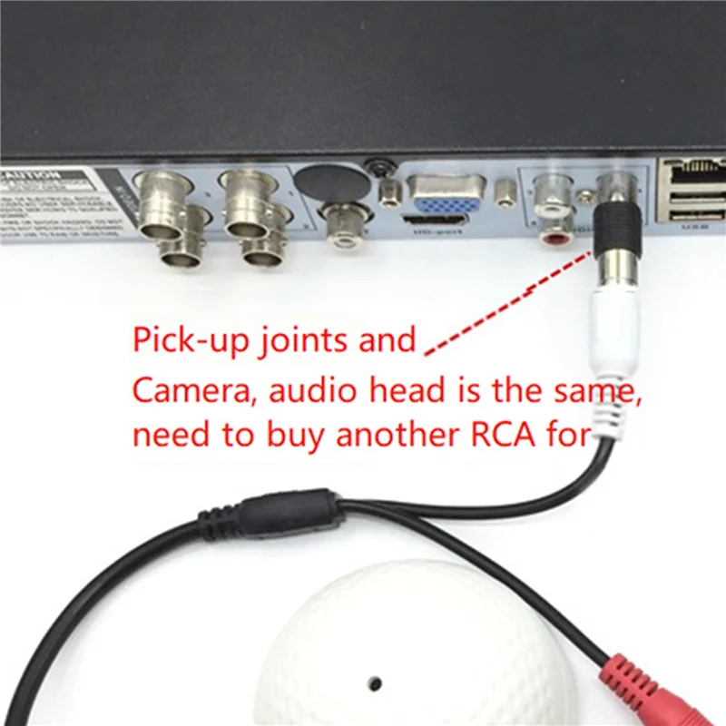 AS95-4X аудиомониторинг микрофон звукосниматель для видеонаблюдения IP-камера безопасности встроенный предусилитель проводной голос