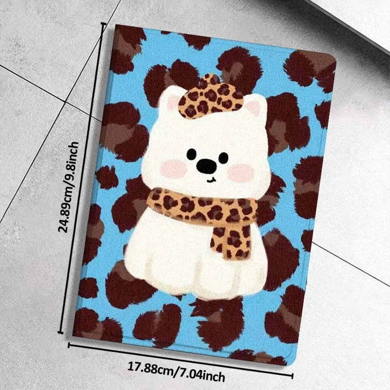 

Retro White Cute Dog Pattern Case For iPad Pro 10th 11th 5th 6th 7 8 9 2 gen 11 13 M4 M5 10.2 9.7 12.9 10.5 10.9 Inch Tablet