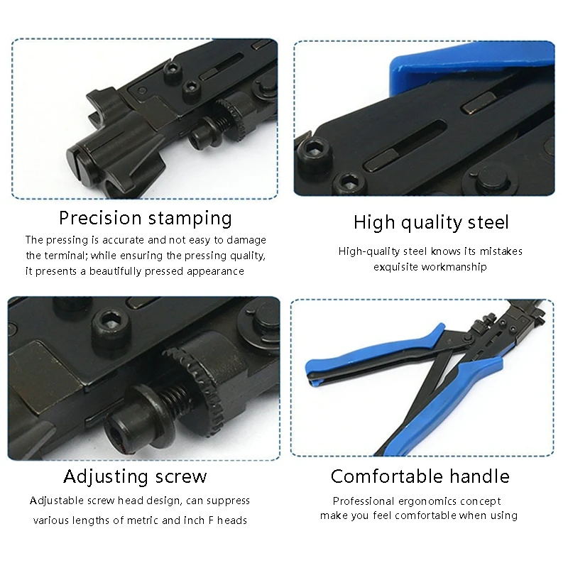 Professional Compression F Type Crimping Tools Applications to Multiple-type Connector Installations Perfect for DIY