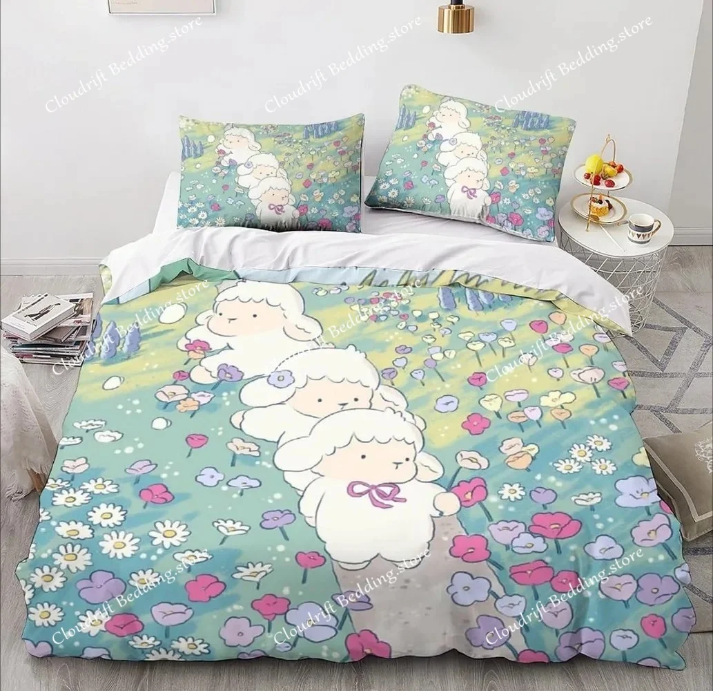 

Microfibre Bedding Sets, 3DCartoonAnimal Motif, Children's Bed Linen with Zip Room Decor Duvet Cover for Teenagers adult